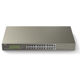 تصویر سوئیچ شبکه 24 پورت PoEوSFP تندا مدل TEF1126P-24-250W - جهت مشاوره و خرید تماس بگیرید Tenda 24-port PoE and SFP network switch, model TEF1126P-24-250W