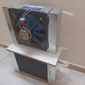 تصویر کندانسور شیشه ای پیرکس بزرگ گلابگیر برقی فن دار 