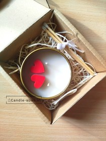 تصویر شمع معطر - 2 قلب 