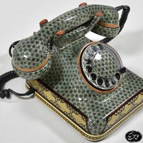 تصویر تلفن قدیمی خاتمکاری 