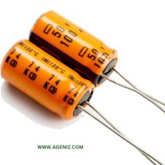 تصویر خازن الکترولیتی 100 میکروفاراد 35 ولت 