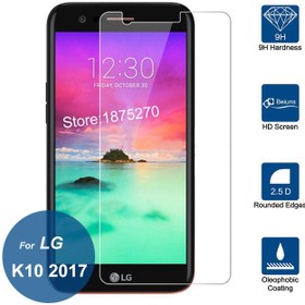 تصویر محافظ صفحه نمایش شیشه ای LG K10 2017 