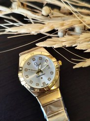 تصویر ساعت امگا کد 2305 - بند طلایی 