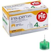 تصویر سوزن قلم انسولین پیک سلوشن سایز 4 میلی متر گیج ۳۲ بسته ۱۰۰ عددی Pic Solution Insupen 4mm 32G 100 PCS