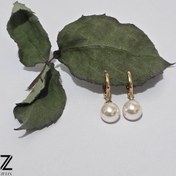 تصویر گوشواره مرواریدی ژوپینگ کد ۱۰۰۲ 