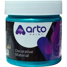 تصویر رنگ اکریلیک دکوراتیو فیروزه ای تیره صدفی آرتو 250 گرم Aarto