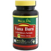 تصویر قرص ال کارنیتین 500 میلی گرم وانا برن نورم لایف 60 عددی Vana Burn 500 mg Norm life 60 Tablets