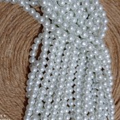 تصویر مروارید سنگی سفید سایز ۸ 