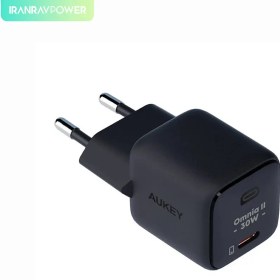 تصویر شارژر دیواری 30 وات آکی مدل PA-B1L Wall charger 30w aukey model PA-B1L