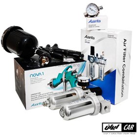 تصویر کیت پیستوله رنگ حرفه ای اوریتا نوا مدل Auarita Nova Spray Gun Kit HVLP 