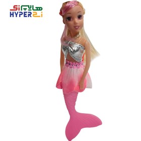 تصویر عروسک باربی پری دریایی رنگ صورتی 