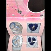 تصویر گردنبند زنانه مدل LovePearl همراه با صدف مروارید دار 