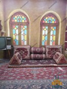 تصویر سرویس ۷ تیکه شاه نشین زرشکی طرح بهار 