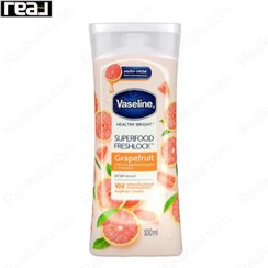 تصویر لوسیون بدن وازلین سوپر فود حاوی عصاره گریپ فروت Vaseline Superfood Freshlock Grapefruit 100ml 