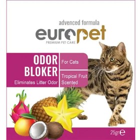 تصویر خوشبوکننده خاک گربه یوروپت با رایحه میوه‌های استوایی Europet Cat Litter Deodorizer Tropical Fruit Scented وزن 25 گرم 