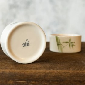 تصویر قندان سرامیکی ساقه سبز کوچک 