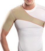 تصویر شانه بازوبند نئوپرنی یک طرفه پاک سمن کد 111 کرمی سایز M Paksaman Neoprene Shoulder Support Cream Code 111 size M