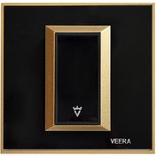 تصویر کلید و پریز ویرا مدل ویرا پرو کلاسیک مشکی با زه طلایی Veera Switch And Sockets Pro Classic Black Gold