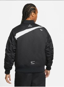 NIKE MENS SPORTSWEAR REVERSIBLE BOMBER JACKET - ALL SIZES BLACK/WHITE  DR7020-010