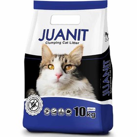 تصویر خاک گربه ژوانیت مدل ساده وزن ۷ کیلوگرم Juanit Cat Litter Simple Model 7kg