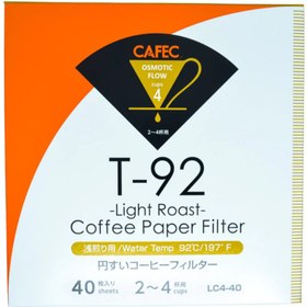 تصویر فیلتر کاغذی Cafec مدل T-92 لایت روست (40 عددی) 