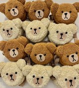 تصویر کوله پشتی کودک پشمالو طرح خرس و سگ | مناسب مهدکودک و بیرون - کرم / طرح خرس kids plush backpack bear dog