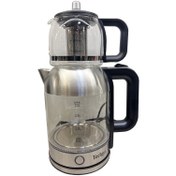 تصویر چای ساز تکنو مدل TS912 ظرفیت ۲ لیتر با کتری پیرکس 