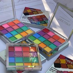 تصویر سایه چشم 16 رنگ میس لارا پالت آرایشی رنگی مات مخصوص آرایش چشم حرفه ای 