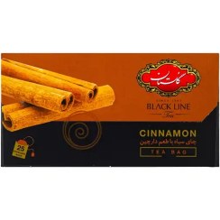 تصویر چای سیاه دارچین گلستان بسته ۲۵ عددی ۵۰ گرم 