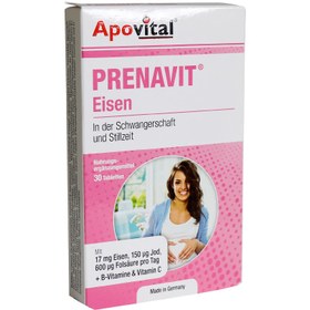 تصویر قرص پریناویت آیزن 30 عددی آپوویتال Apovital Prenavit Eisen Tabs