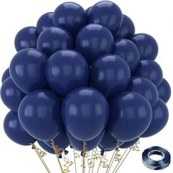 تصویر بادکنک لاتکس سورمه ای بسته 10 عددی 