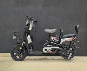 تصویر موتورسیکلت برقی DELIVER BIKE با باتری قابل حمل رنگ‌ خاکستری 