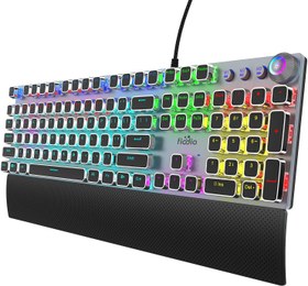 تصویر کیبورد FIODIO Mechanical Gaming Keyboard, LED Rainbow Gaming Backlit مدل F-GKB100 -ارسال 20 روز کاری 