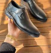 تصویر کفش مجلسی مردانه چرم طبیعی سایز ۴۰ تا ۴۴ رنگ مشکی 