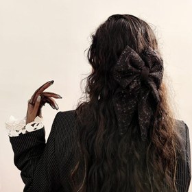 تصویر گیره مو پاپیونی توری کد 1005 