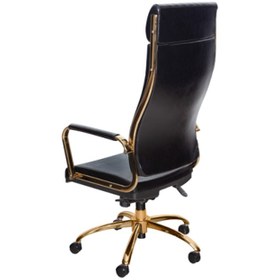 تصویر صندلی مشکی طلایی اداری مدل M470 