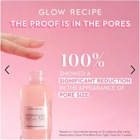 تصویر تونر هندوانه گلو رسپی مدل Pore Tight Glowrecipe watermelon glow pha bha pore tight toner