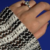 تصویر انگشتر تک نگین سولیتر 