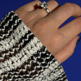 تصویر انگشتر تک نگین سولیتر 