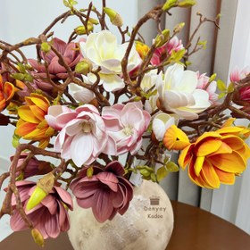 تصویر شاخه گل مگنولیا چهار گل 