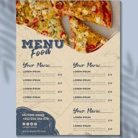 تصویر دانلود وکتور منو رستوران و کافه 
