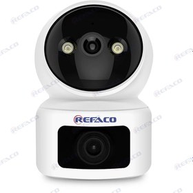 تصویر دوربین وای فای دو لنزه REFACO WIFI CAMERA DUAL LIGHT DUAL LENS INDOOR 3Mp 256G SD CARD cctv رفاکو RFW304-DD 