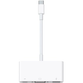 تصویر مبدل تایپ سی به ویدئو پروژکتور مک بوک - اورجینال ا USB C VGA Multiport Adapter USB C VGA Multiport Adapter