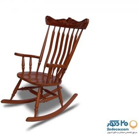 تصویر صندلی گهواره ای آمازون چوب مدل راش تاج عقابی 