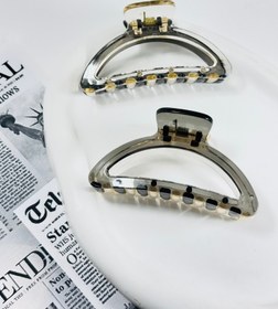 تصویر کلیپس شیشه ای دورنگ - مشکی 