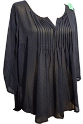 تصویر شومیز استوک سیاه مجلسی کلا مدل داره کد A+4۷ 