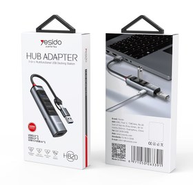 تصویر هاب 5 پورت Type-C /USB یسیدو HB20 Yesido HB20 Type-C /USB 5Port HUB