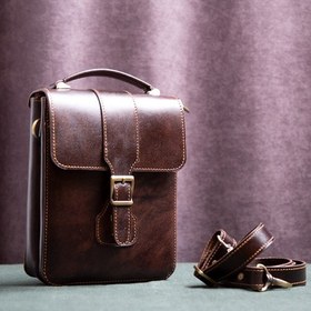 تصویر کیف دوشی چرم هوژا 