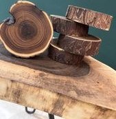 تصویر زیرلیوانی چوبی 