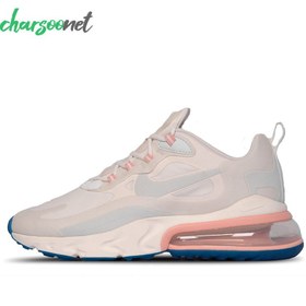 تصویر کتونی نایک ایرمکس 270 ری اکت سفید مشکی صورتی Nike Air Max 270 React white black pink 